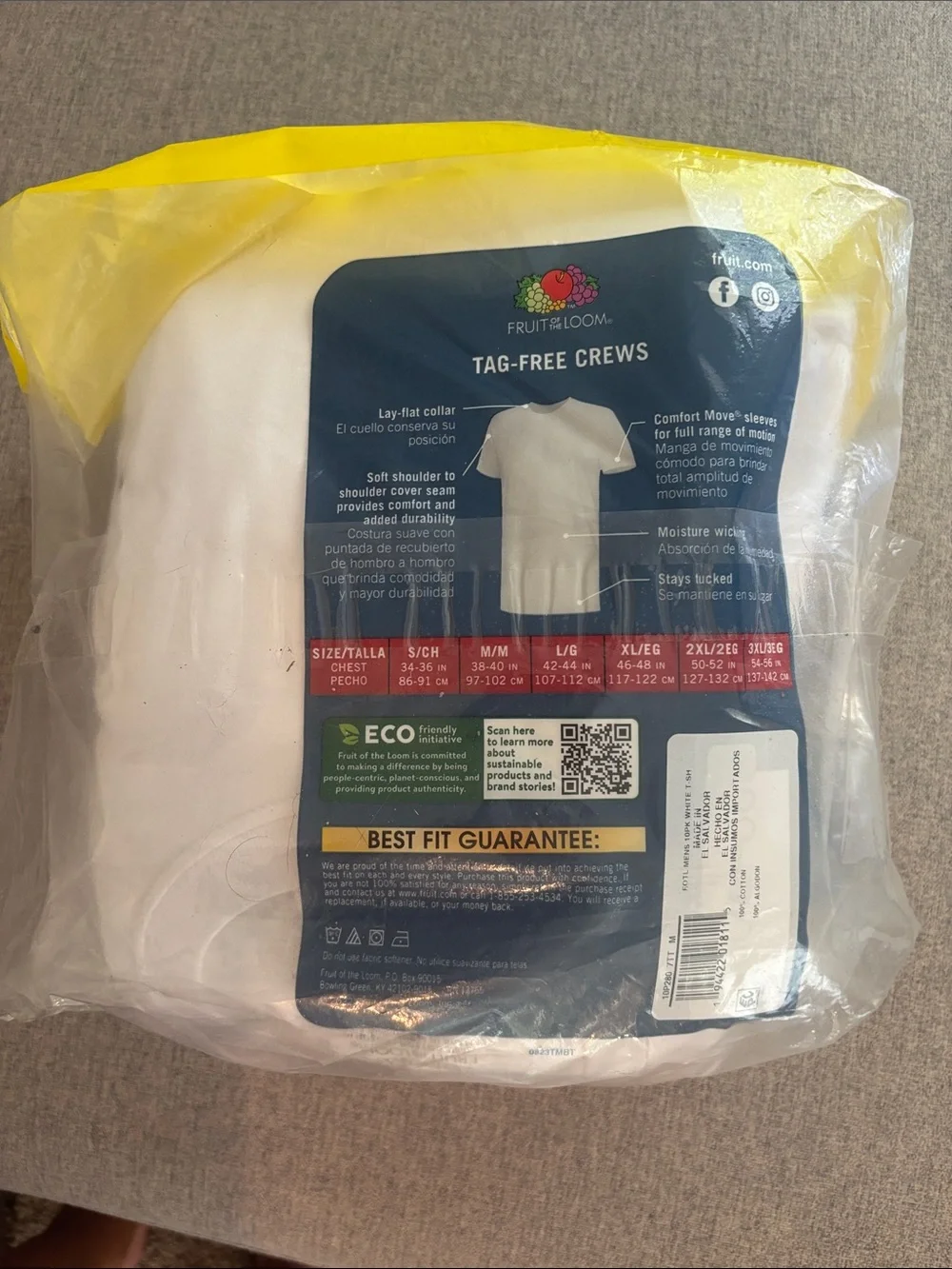 Fruit of the Loom Men's White Crew Undershirts - 10 Pack (Medium)